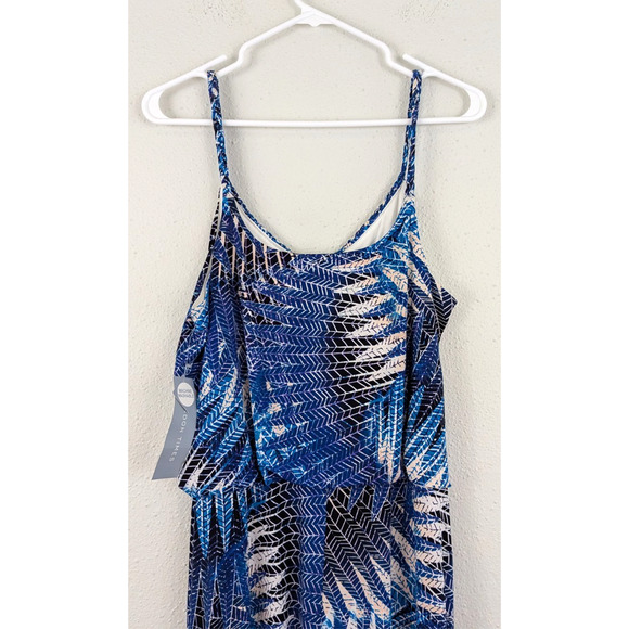 New London Times sz 12 Maxi Length Dress sleeveless tank stretchy 3171 - Picture 5 of 7